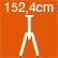 Hauteur maximum : 152,4cm