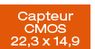 Capteur CMOS 22,3 x 14,9 mm